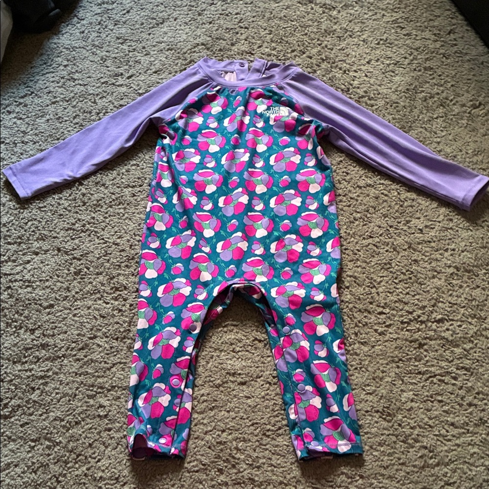 North Face full body baby swimsuit